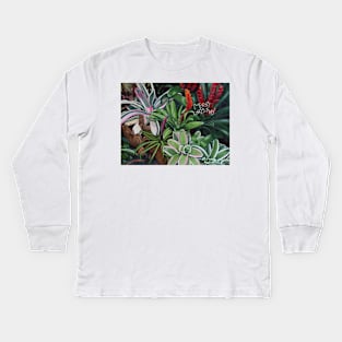 Bromeliad Xmas Card Kids Long Sleeve T-Shirt